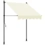 Toldo retráctil de tela y acero crema 150x150 cm by , Awnings - Ref: Foro24-368744, Price: 72,49 €, Discount: %