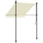 Toldo retráctil de tela y acero crema 150x150 cm by , Awnings - Ref: Foro24-368744, Price: 72,49 €, Discount: %