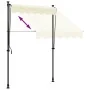 Toldo retráctil de tela y acero crema 150x150 cm by , Awnings - Ref: Foro24-368744, Price: 72,49 €, Discount: %