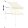 Toldo retráctil de tela y acero crema 150x150 cm by , Awnings - Ref: Foro24-368744, Price: 72,49 €, Discount: %