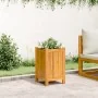 Jardinera con forro madera maciza de acacia 31x31x50 cm by , Pots and planters - Ref: Foro24-366430, Price: 60,61 €, Discount: %