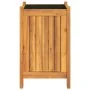 Jardinera con forro madera maciza de acacia 31x31x50 cm by , Pots and planters - Ref: Foro24-366430, Price: 60,61 €, Discount: %