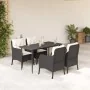 Set de muebles jardín 5 pzas con cojines ratán sintético negro by , Garden sets - Ref: Foro24-3211908, Price: 509,62 €, Disco...
