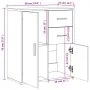 Aparador de madera de ingeniería roble Sonoma 60x31x70 cm von , Sideboards - Ref: Foro24-840480, Preis: 82,95 €, Rabatt: %