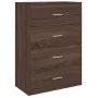 Aparador de madera de ingeniería roble marrón 60x31x84 cm by , Sideboards - Ref: Foro24-840505, Price: 89,84 €, Discount: %