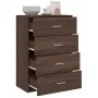 Aparador de madera de ingeniería roble marrón 60x31x84 cm by , Sideboards - Ref: Foro24-840505, Price: 89,84 €, Discount: %