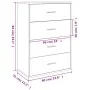 Aparador de madera de ingeniería roble marrón 60x31x84 cm by , Sideboards - Ref: Foro24-840505, Price: 89,84 €, Discount: %