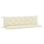 Cojines de banco de jardín 2 uds blanco crema 180x50x7 cm von , Kissen für Stühle und Sofas - Ref: Foro24-361718, Preis: 69,3...
