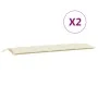Cojines de banco de jardín 2 uds blanco crema 180x50x7 cm von , Kissen für Stühle und Sofas - Ref: Foro24-361718, Preis: 69,3...
