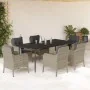 Set comedor jardín 7 pzas y cojines ratán sintético gris claro by , Garden sets - Ref: Foro24-3211995, Price: 788,84 €, Disco...