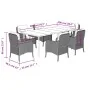 Set comedor jardín 7 pzas y cojines ratán sintético gris claro by , Garden sets - Ref: Foro24-3211995, Price: 788,84 €, Disco...