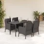 Set de muebles jardín 5 pzas con cojines ratán sintético negro by , Garden sets - Ref: Foro24-3211929, Price: 496,05 €, Disco...