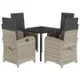 Set comedor de jardín 5 pzas cojines ratán sintético gris claro von , Gartensets - Ref: Foro24-3212606, Preis: 648,51 €, Raba...
