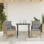 Set comedor de jardín 3 pzas con cojines ratán sintético beige by , Garden sets - Ref: Foro24-3211976, Price: 319,34 €, Disco...