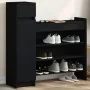 Zapatero madera de ingeniería negro 100,5x28x100 cm von , Schuhregale und Schuhorganisatoren - Ref: Foro24-840423, Preis: 99,...