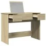 Tocador con espejo color roble Sonoma 100x45x76 cm de , Tocadores para dormitorios - Ref: Foro24-840697, Precio: 107,73 €, De...