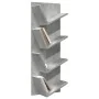 Estantería de pared 4 niveles gris hormigón 33x16x90 cm by , Shelves and shelves - Ref: Foro24-840719, Price: 38,80 €, Discou...