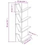 Estantería de pared 4 niveles gris hormigón 33x16x90 cm by , Shelves and shelves - Ref: Foro24-840719, Price: 38,80 €, Discou...