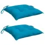 Cojines de silla de jardín 2 uds tela Oxford azul 40x40x7 cm de , Cojines para sillas y sofás - Ref: Foro24-361462, Precio: 1...