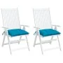 Cojines de silla de jardín 2 uds tela Oxford azul 40x40x7 cm de , Cojines para sillas y sofás - Ref: Foro24-361462, Precio: 1...