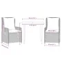 Set comedor de jardín 3 pzas con cojines ratán sintético negro by , Garden sets - Ref: Foro24-3262826, Price: 317,81 €, Disco...