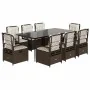 Set comedor para jardín 9 pzas y cojines ratán sintético marrón de , Conjuntos de jardín - Ref: Foro24-3262977, Precio: 980,0...