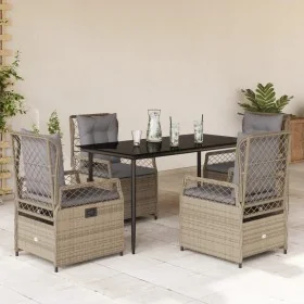 Set comedor de jardín 5 pzas con cojines ratán sintético beige von , Gartensets - Ref: Foro24-3263001, Preis: 517,78 €, Rabat...