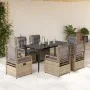 Set comedor de jardín 7 pzas con cojines ratán sintético beige von , Gartensets - Ref: Foro24-3263003, Preis: 705,09 €, Rabat...