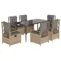 Set comedor de jardín 7 pzas con cojines ratán sintético beige von , Gartensets - Ref: Foro24-3263003, Preis: 705,09 €, Rabat...