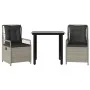 Set comedor de jardín 3 pzas cojines ratán sintético gris claro by , Garden sets - Ref: Foro24-3263034, Price: 263,80 €, Disc...