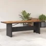 Mesa de jardín superficie madera acacia ratán negro 240x90x75cm by , Garden tables - Ref: Foro24-365595, Price: 296,43 €, Dis...