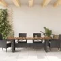 Mesa de jardín superficie madera acacia ratán negro 240x90x75cm by , Garden tables - Ref: Foro24-365595, Price: 296,43 €, Dis...
