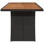 Mesa de jardín superficie madera acacia ratán negro 240x90x75cm by , Garden tables - Ref: Foro24-365595, Price: 296,43 €, Dis...