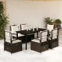 Set comedor de jardín 7 pzas con cojines ratán sintético marrón von , Gartensets - Ref: Foro24-3262982, Preis: 705,91 €, Raba...