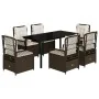 Set comedor de jardín 7 pzas con cojines ratán sintético marrón von , Gartensets - Ref: Foro24-3262982, Preis: 705,91 €, Raba...