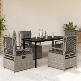 Set comedor de jardín 5 pzas cojines ratán sintético gris claro by , Garden sets - Ref: Foro24-3263036, Price: 476,89 €, Disc...