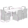 Set comedor de jardín 7 pzas con cojines ratán sintético marrón by , Garden sets - Ref: Foro24-3262851, Price: 797,44 €, Disc...