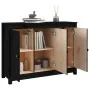 Aparador de madera maciza de pino negro 100x35x74 cm de , Aparadores - Ref: Foro24-814563, Precio: 153,48 €, Descuento: %