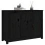 Aparador de madera maciza de pino negro 100x35x74 cm de , Aparadores - Ref: Foro24-814563, Precio: 153,48 €, Descuento: %