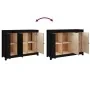 Aparador de madera maciza de pino negro 100x35x74 cm de , Aparadores - Ref: Foro24-814563, Precio: 153,48 €, Descuento: %
