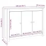 Aparador de madera maciza de pino negro 100x35x74 cm de , Aparadores - Ref: Foro24-814563, Precio: 153,48 €, Descuento: %