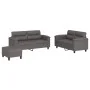 Juego de sofás con cojines 3 piezas cuero sintético gris by , Sofas - Ref: Foro24-3202369, Price: 501,30 €, Discount: %