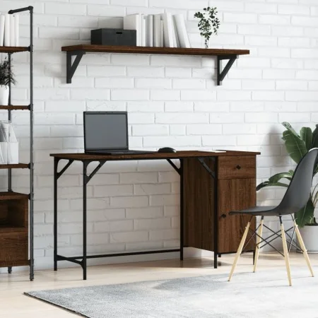 Escritorio ordenador madera ingeniería roble marrón 131x48x75cm by , Desks - Ref: Foro24-836222, Price: 85,34 €, Discount: %