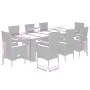 Set comedor jardín 9 pzas y cojines ratán sintético gris by , Garden sets - Ref: Foro24-3277555, Price: 1,00 €, Discount: %