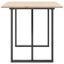 Mesa de comedor marco O madera maciza pino y acero 160x80x75cm de , Mesas de cocina y de comedor - Ref: Foro24-3282677, Preci...