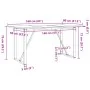 Mesa de comedor marco O madera maciza pino y acero 160x80x75cm de , Mesas de cocina y de comedor - Ref: Foro24-3282677, Preci...