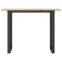 Mesa de comedor marco O madera maciza pino y acero 100x50x75cm by , Kitchen and dining tables - Ref: Foro24-3282675, Price: 8...