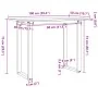 Mesa de comedor marco O madera maciza pino y acero 100x50x75cm by , Kitchen and dining tables - Ref: Foro24-3282675, Price: 8...