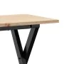 Mesa de centro marco X madera maciza pino y acero 110x40x45 cm by , Kitchen and dining tables - Ref: Foro24-3282689, Price: 6...
