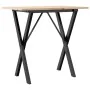 Mesa de comedor marco X madera maciza pino y acero 80x50x75 cm von , Küchen- und Esstische - Ref: Foro24-3282694, Preis: 68,8...